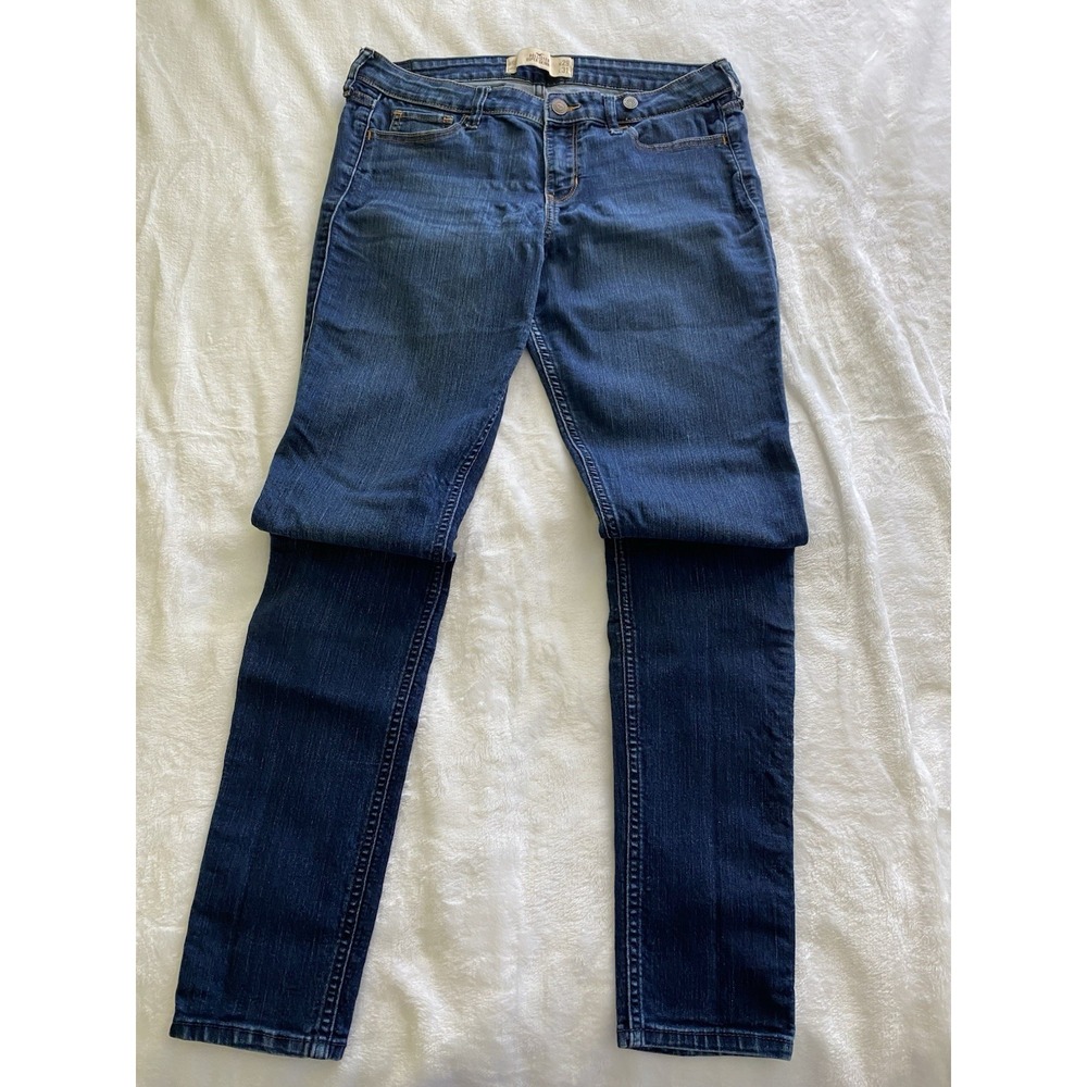 Hollister Dark Wash Super Skinny Jeans Size 29x31 Low Rise Stretch Denim